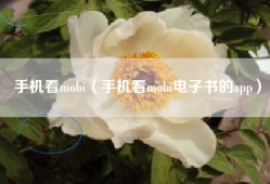 手机看mobi（手机看mobi电子书的app）