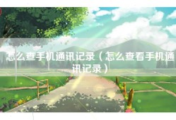 怎么查手机通讯记录（怎么查看手机通讯记录）