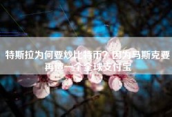 特斯拉为何要炒比特币？因为马斯克要再造一个全球支付宝
