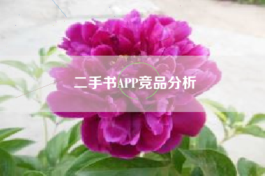 二手书APP竞品分析